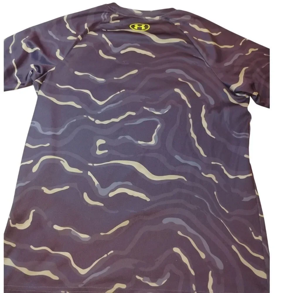 Under Armour HeatGear Youth Two-Tone Blue T-Shirt - Size YXL